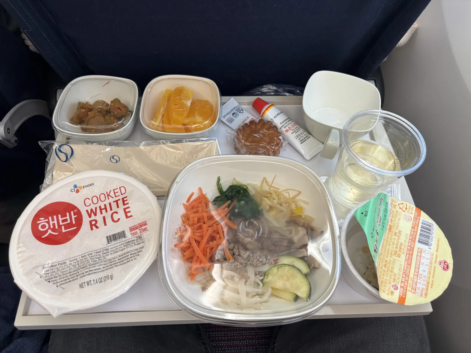 Korean Air Bibimbap In Flight Meal.
